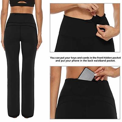 Promover Bootcut Yoga Pants Women Sports Trousers High Waist Workout  Bootleg Tummy Control Work Pants for Work & Casual