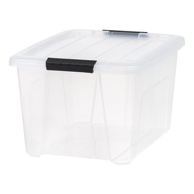 Iris Weathertight 30.6 Qt. Latch Lid Storage Bin, Clear (270016