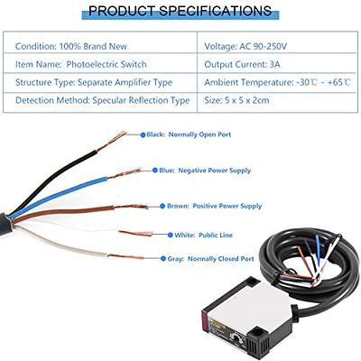  Eujgoov Infrared Photoelectric Switch, DC 12-24V