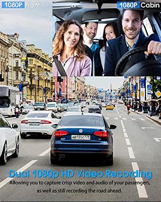  Dual Dash Cam 1080P, Dash Cam Front and Inside, Dash Camera for  Cars with 32GB SD Card, Infrared Night Vision, 1.5 inch IPS Screen, Loop  Recording, Accident Lock, WDR, Parking Monitor