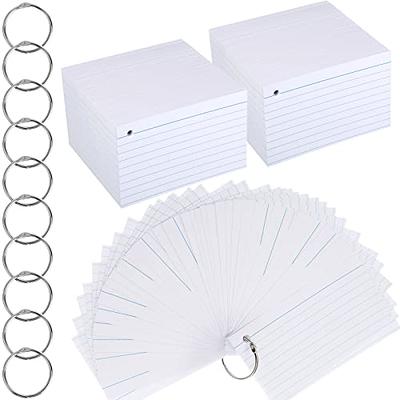Fansunta 400 Pages Ruled Index Cards 4x6 Index Cards Flash Cards Learning  Card Study Cards Colored Index Cards Index Cards with Ring Lined Colored Index  Flashcards for School, Home and Office 
