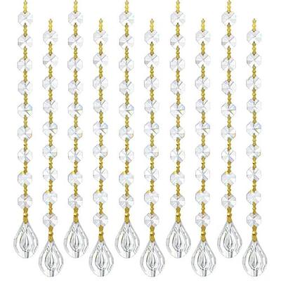10pcs Crystal Garland Strands Crystal Lamp Beads Glass Loquat Prism Hanging  Chandelier Beads Replacements Strings Christmas Wedding Decoration for Home  Gold Pinning - Yahoo Shopping