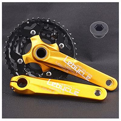 QHIYRZE Mountain Bike Crankset 170mm Hollow Integrated MTB Crank