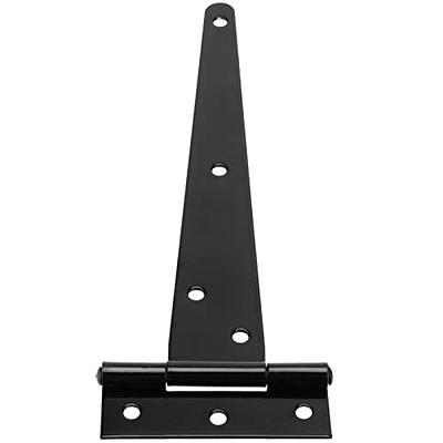 T Tulead Door Hinges Iron Strap Hinges Gate Hinges 4-Inch Shed Hinges Pack  of 4 with Mounting Screws