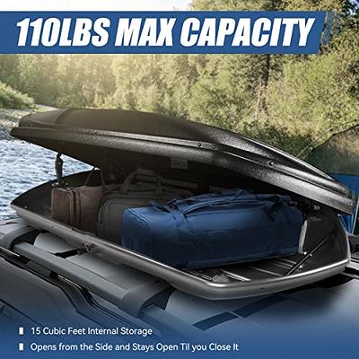 Hard Shell Roof Top Mount Car Storage Travel Luggage Box Cargo Carrier with  Security Keys, 80 (