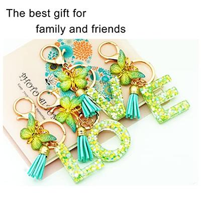 TTYY Initial Letter Keychain for Women Birthday gift To Little