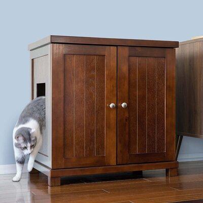 DINZI LVJ Litter Box Furniture, Flip Top Hidden Cat Washroom with