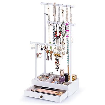 KINDWER Hanging Jewelry Tree Earring, Necklace, Ring and Bracelet Organizer,  11 Inch - Zen Merchandiser