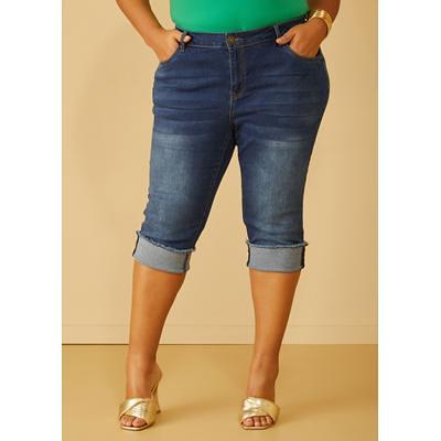 Ashley Stewart Stretch Capri Jeans for Women