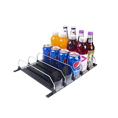 Drink Dispenser for Fridge, Number-one Soda Organizer for Refrigerator with  Automatic Pusher Glide, Width Ajustable Soda Can Organizer for Beer, Pop