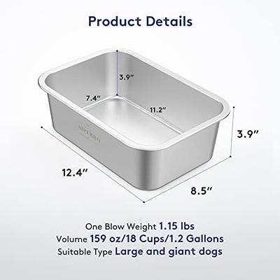AIPERRO 304 Stainless Steel Slow Feeder Dog Bowls Metal Dog Food Bowls Dog  Wat