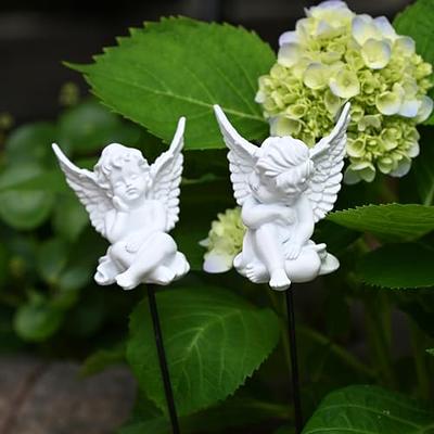 Miniature Fairies Figurines Accessories, Planter Pot Hanger Decorations  Fairies Flower Pot Resin Fairy Garden Figurines Angel Accessories Ornaments  for Outdoor Decor 