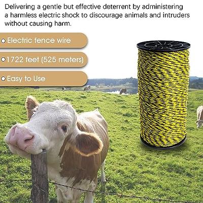 Electric Fence Polywire, Electric Fence Rope 1722 Feet 525 Meters, Poly Wire  1/8 Diameter, Electric Fencing Wire - 6 Stainless Steel Strands for  Reliable Conductivity, UV Resistant, Rust Resistance - Yahoo Shopping