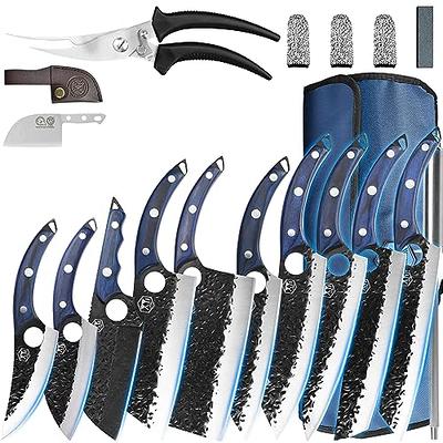 XYJ Authentic Since 1986,10 Pieces Kitchen Knife Set With Roll Bag