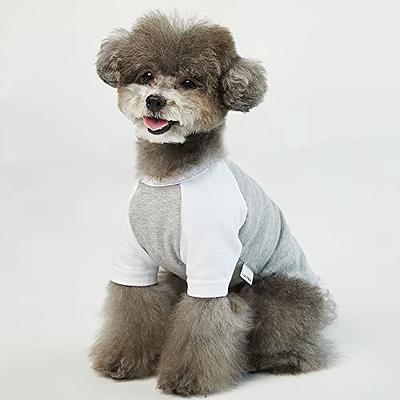 Lucky Petter Dog Cotton Shirts for Small and Large Dogs Raglan T-Shirts  Soft Breathable Dog Shirt pet Clothes (Medium, Black/Gray)