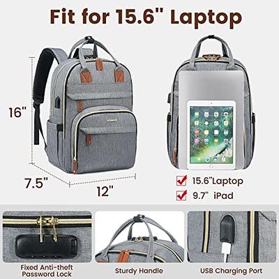 BAGSMART Womens Laptop Backpack 15.6 inch Cute College Backpacks Book Bag, Teacher Doctor Nurse Backpacks for Women Work, Travel, Daily, Gifts for