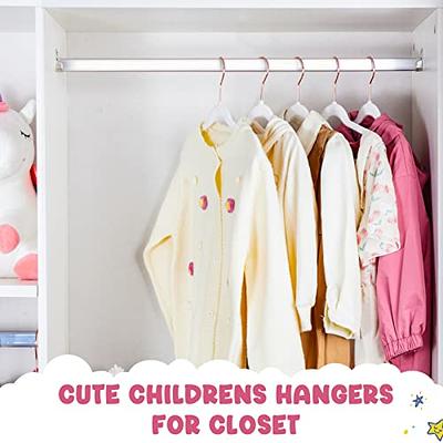 40 Pack Baby Hangers for Closet Plastic Kids Hangers Clothes Space Saving  Hangers Non Slip Extendable Baby Hangers for Nursery Toddler Heavy Duty