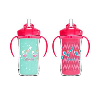 Dr. Brown's Baby's First Straw Cup Sippy Cup with Straw - Pink - 9oz - 6m+