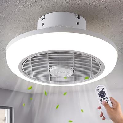 Jtfany Ceiling Fans with Lights and Remote 18 Inch Flush Mount