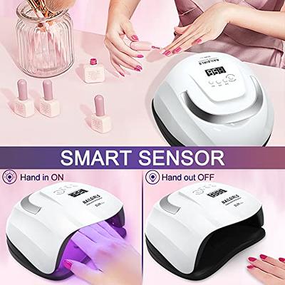 Gel UV LED Nail Lamp,LKE Nail Dryer 40W Gel Nail Polish UV LED Light with 3  Timers Professional for Nail Art Tools Accessories White