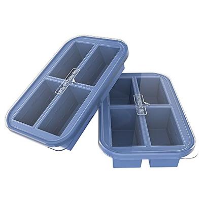 Extra-Large Silicone Freezing Tray with Lid, Walfos 1-Cup Freezer Tray for  Soup