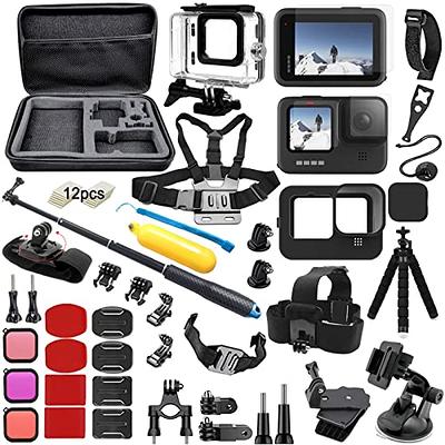 Accessories Kit for Gopro Hero 12 11/Hero 10 9 Black Waterproof Protective  Case Underwater Floating Handgrip Screen Protector