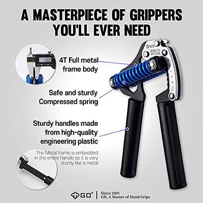 GD IRON GRIP Hand Grip Strengthener (Adjustable hand grips for strength  training) Wrist and Forearm Strength Trainer