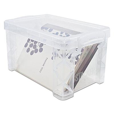 OFFILICIOUS Index Card Holder Box 3x5 With Dividers and stickers