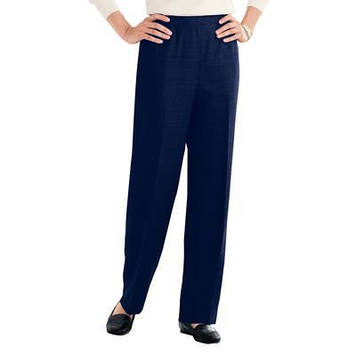 Appleseeds Women's Washable Gabardine Pull-On Pants - Blue - 16W