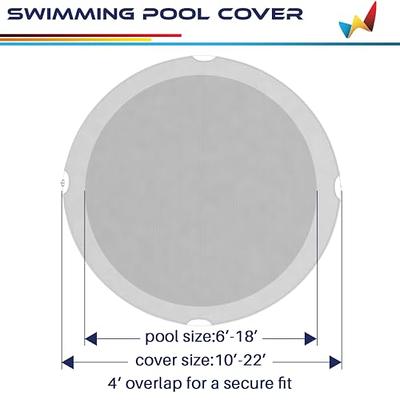 Patio Round Winter Pool Cover 13' for 10' Above Ground Pools Cover  Waterproof for Swimming Pool Safety Cover Tarp with Wire Rope Edging Winch  Included Light Grey - Yahoo Shopping