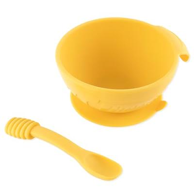 Bumkins Silicone First Feeding Set with Lid & Spoon in Sage