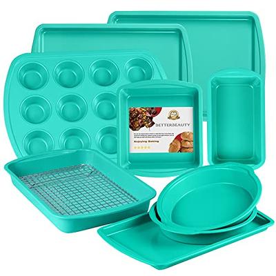 Elbee Baking Non Stick Durable Silicone Loaf Pans Set, Thick Steel