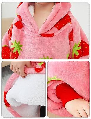 KFUBUO Wearable Blanket Hoodie for Kids Toddlers Sherpa Blanket Sweatshirt  With Pocket Cute Hoodies 2-6 Year Old Girl Birthday Gifts Strawberry -  Yahoo Shopping