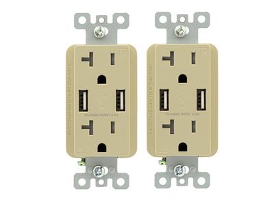 Utilitech 15-Amp 125-Volt Tamper Resistant Residential Decorator Outlet,  White (3-Pack)