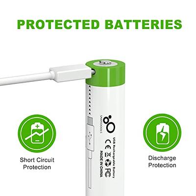 TOPUSSE 8 Pack Rechargeable Lithium C Cell Batteries with USB-C Charging  Cable, 1.5v LR14 C Size Battery for Flashlight