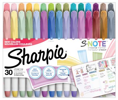 S-Note Creative Markers, Assorted Colors, Chisel Tip, 36 Count