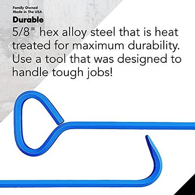 T&T Tools Original Manhole Hook Tool - 24-Inch Single Hook Made with  Durable Hex Alloy Steel 