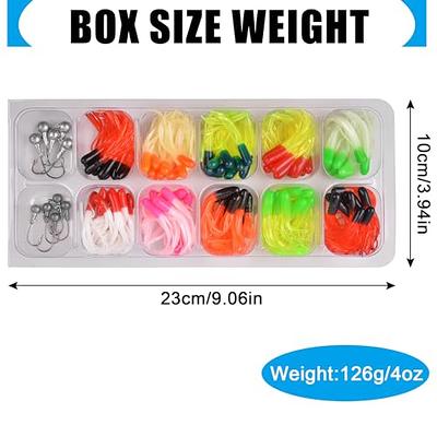 Soft Plastic Fishing Lure Jig Head Hook Kit,17pcs/110pcs Grub Worm Lures  Crappie Jigs Grub Tail for Saltwater Freshwater, Trout Crappie Fishing  (110PCS Sets) - Yahoo Shopping
