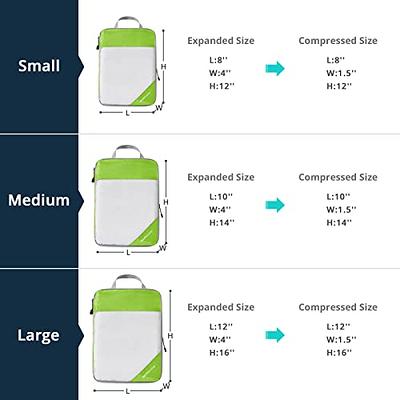 NICOSHOW Compression Packing Cubes for Travel, Packing Cubes Compression  Travel Essentials, Compressible Travel Packing Cubes Organizers for  Carry-on Luggage Suitcase