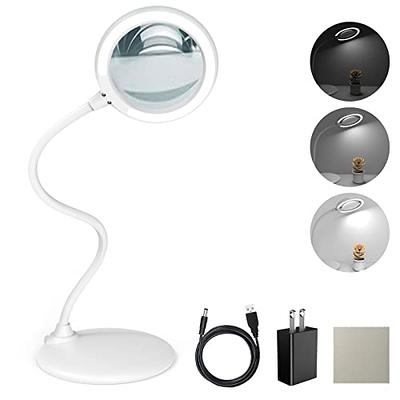 Delixike 5X Magnifying Lamp,Dimmable 3color Model Settings Magnifier with  Led Light,Hands Free Magnifying Glass with Light and Stand for  Reading,Hobbies,Crafts,Workbench - Yahoo Shopping