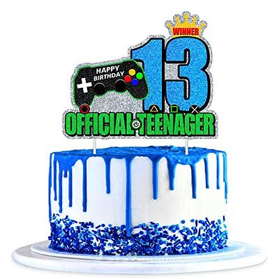 Level 10 Game Birthday Cake Topper - Video Game Boy's 10th Birthday Level Up Party Cake Supplies - Game on Winner Gaming Party Decoration