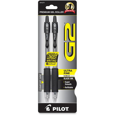 Pilot 3ct G2 Gel Pens Ultra Fine Point 0.38mm Black Ink : Target