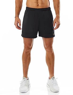 THE GYM PEOPLE Women's Quick Dry Running Shorts Mesh Liner High Waisted  Tennis Workout Shorts Zipper Pockets (X-Large, Denim Blue) - Yahoo Shopping