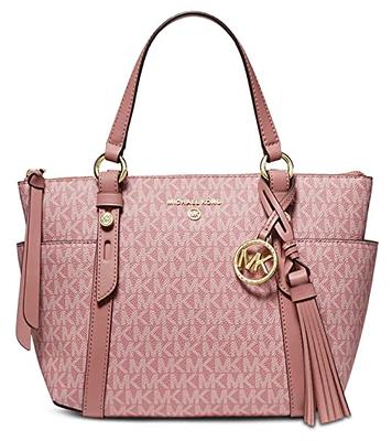 Michael Kors White Sullivan Small Logo Top-Zip Tote Bag 