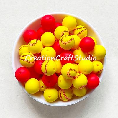 Wholesale Yellow Orange Silicone Beads, Focal 1-50Pcs 22mm Diy Pen