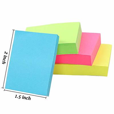 Colorful Sticky Notes Pack 1.5x2 inch, 36 Pads, Small Sticky Note, Colored  Sticky Notes, Mini