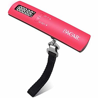 BAGAIL BASICS Digital Luggage Scale, 110lbs Hanging Baggage Scale with  Backlit LCD Display, Portable Suitcase Weighing Scale, Travel Luggage  Weight Scale with Hook, Strong Straps for Travelers Fushica - Yahoo Shopping