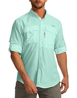 Men's Sun Protection Fishing Shirts Long Sleeve Travel Work Shirts for Men  UPF50+ Button Down Shirts with Zipper Pockets(Arona Medium) - Yahoo Shopping