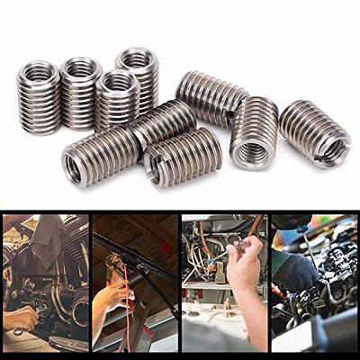 Jeanoko 17Pcs Thread Repair Kit M11x1.25 Thread Inserts Stainless Steel  Rethreading Tap Kit Female Thread Repairing Accessory for Automotive Parts