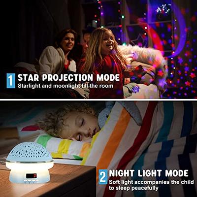 DQMOON Unicorn Girls Night Light for Kids, 2 in 1 Unicorn Star Projector Light for Kids, 360 Degree Rotation Unicorn Decoration Lamp for Girls Room